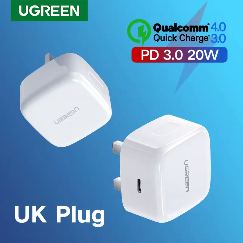 Ugreen Carregador Rápido USB-C 20W PD para iPhone 15