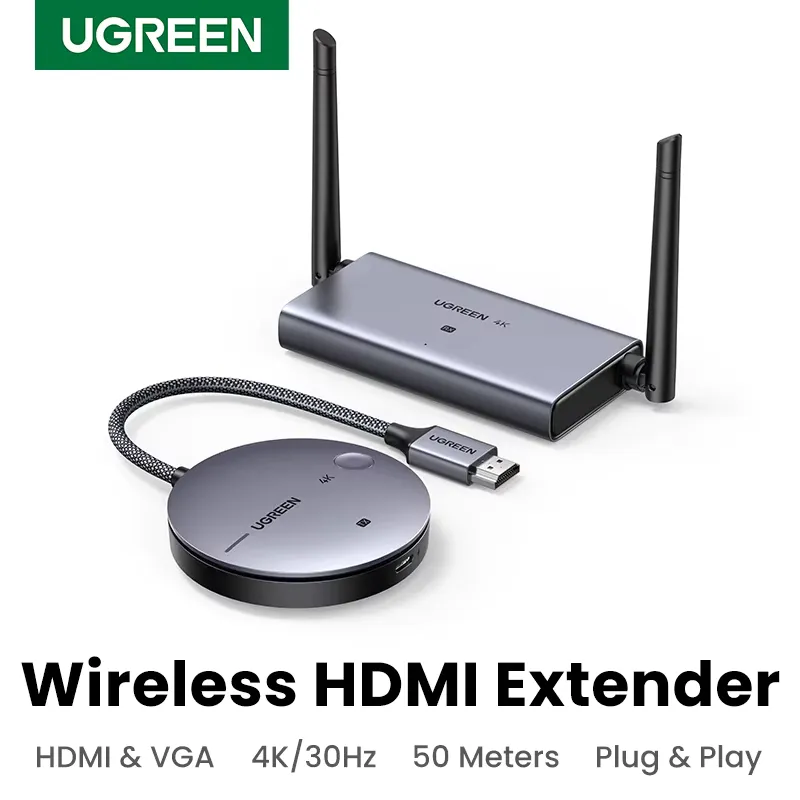 Ugreen Extensor HDMI Sem Fio 4K 50M - Kit Transmissor