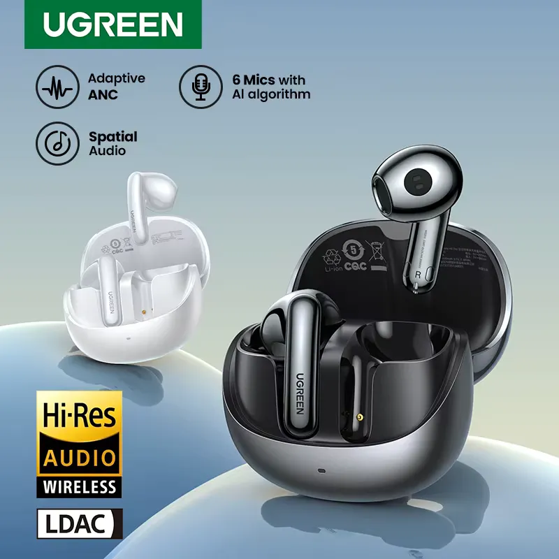 Ugreen Fones Bluetooth Sem Fio com ANC e LDAC