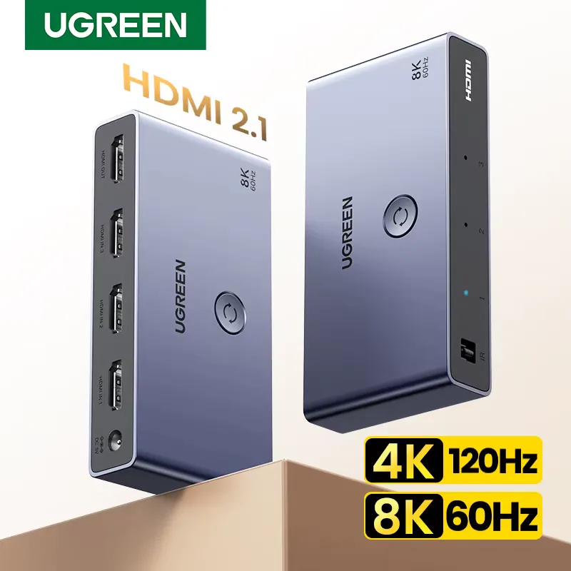 Ugreen HDMI 2.1 Switcher 8K 60Hz - Switch 3 em 1