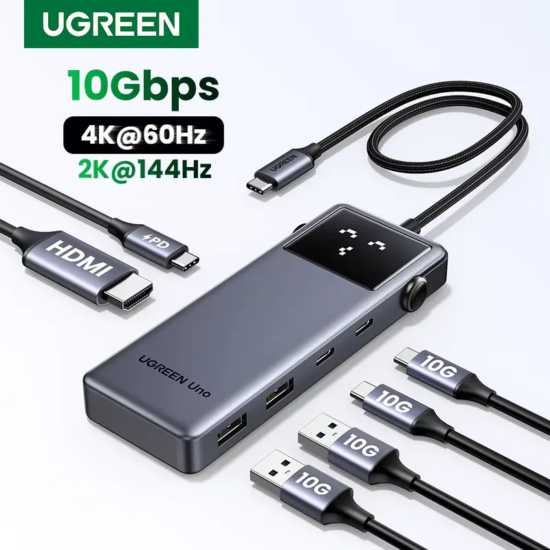 Ugreen Hub USB C 6 em 1 4K 100W - Adaptador Macbook