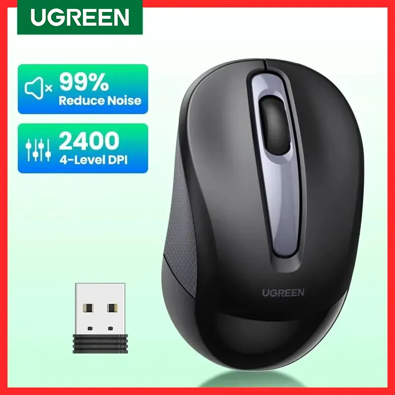Ugreen Mouse Sem Fio Ergonômico Silencioso 2.4G