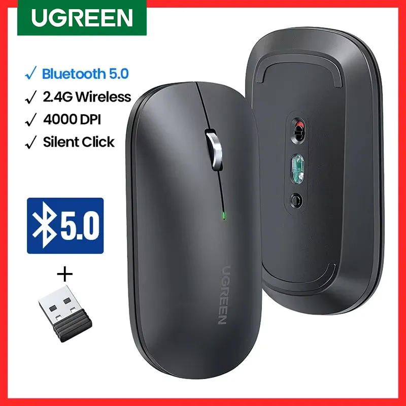 Ugreen Mouse Sem Fio Silencioso 4000 DPI