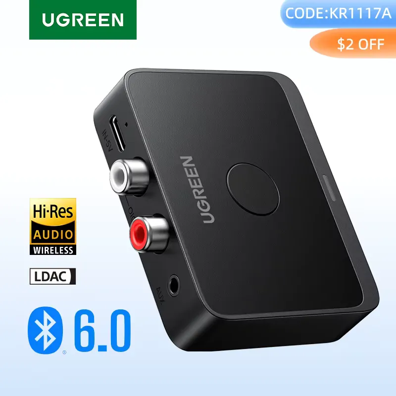Ugreen Receptor Bluetooth 6.0 Adaptador 3.5mm RCA