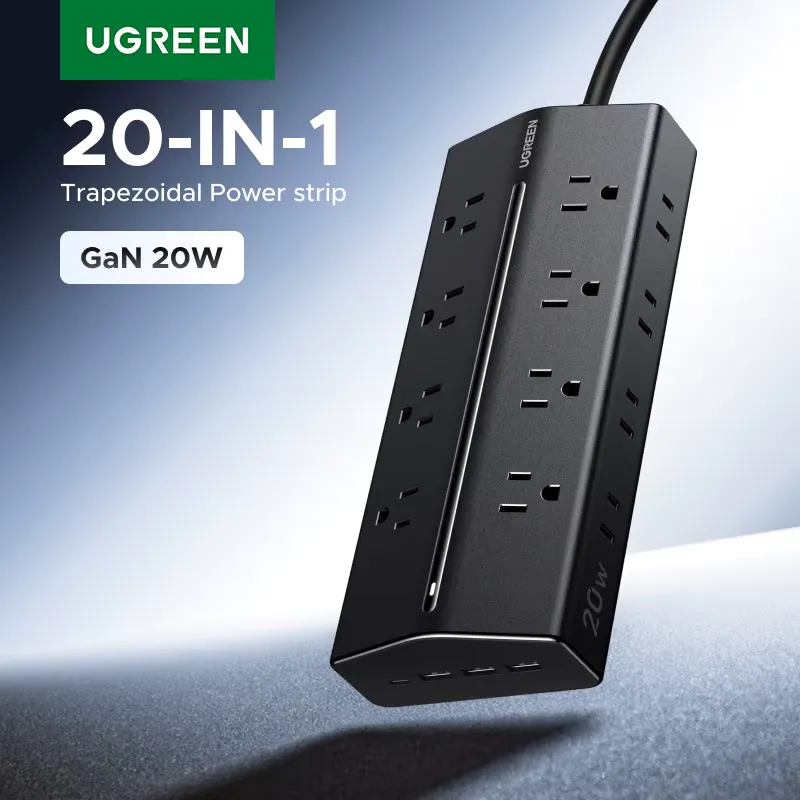 Ugreen Régua de Energia 16 Tomadas com USB-C 20W