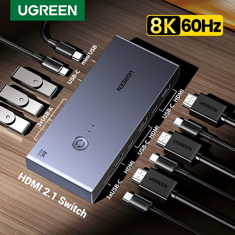 Ugreen Switch KVM HDMI USB-C 8K 60Hz