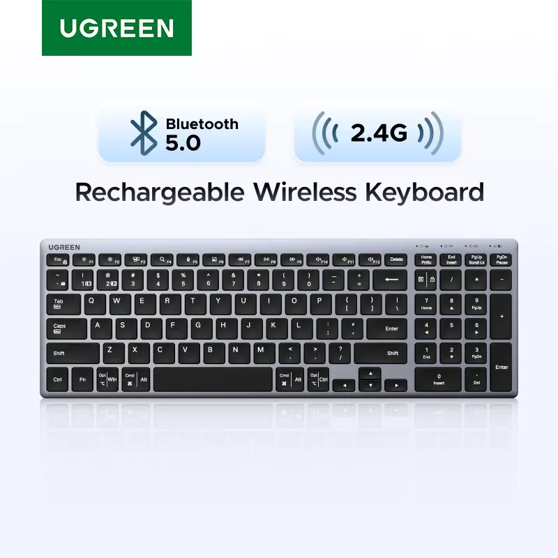 Ugreen Teclado Bluetooth Sem Fio 99 Teclas Recarregável