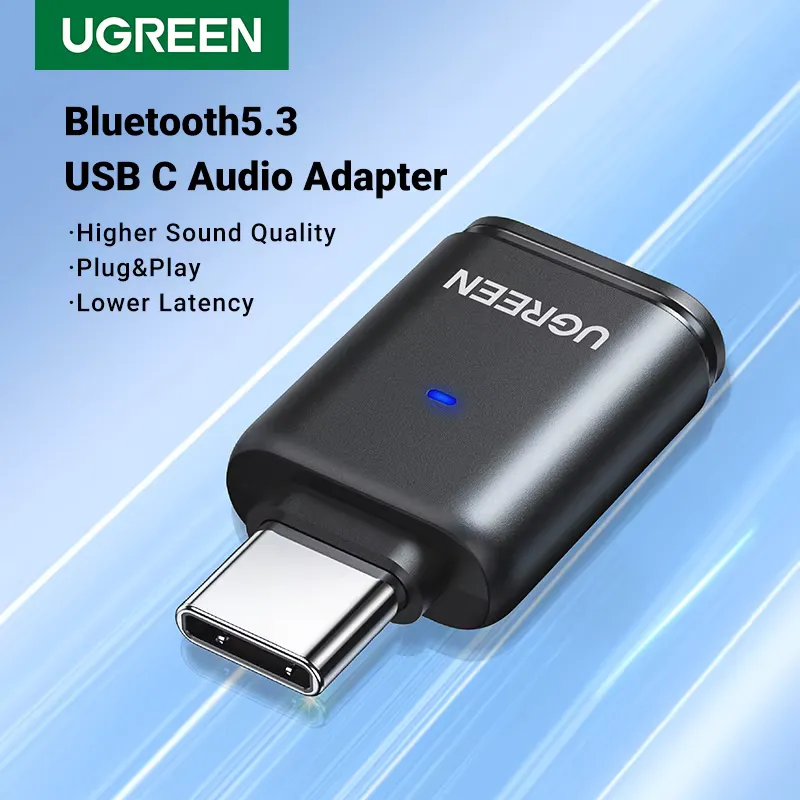 Ugreen Transmissor Bluetooth 5.3 USB Type-C aptX HD