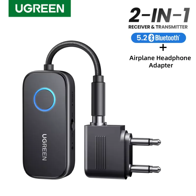 Ugreen Transmissor Receptor Bluetooth 2 em 1 Adaptador