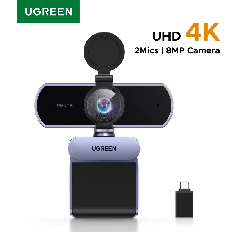 Ugreen Webcam USB 1080P Full HD com Microfone Duplo