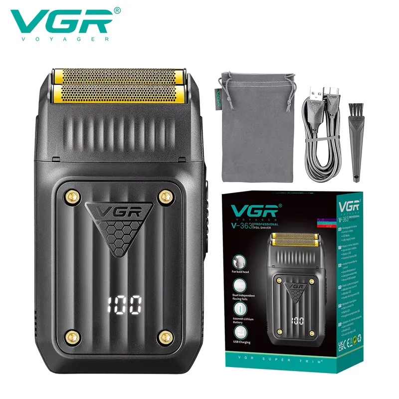 VGR 363 Navalha Elétrica Profissional – Aparador de Barba e Cabelo