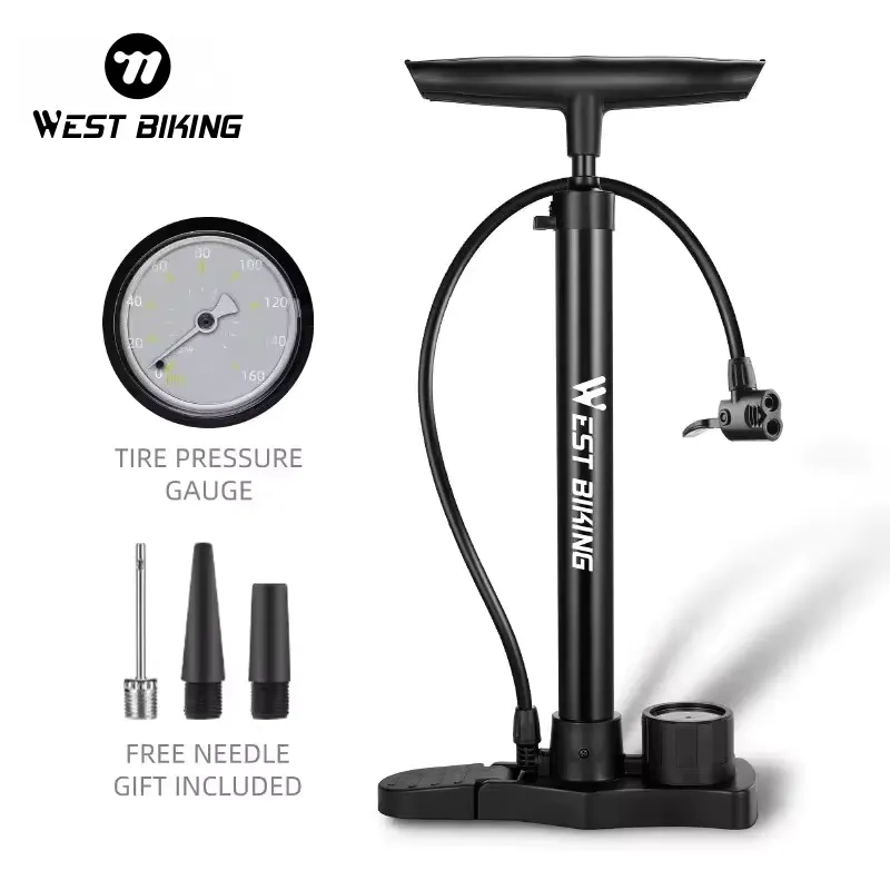 West Biking Bomba de Bicicleta 160psi Portátil em Aço Inoxidável