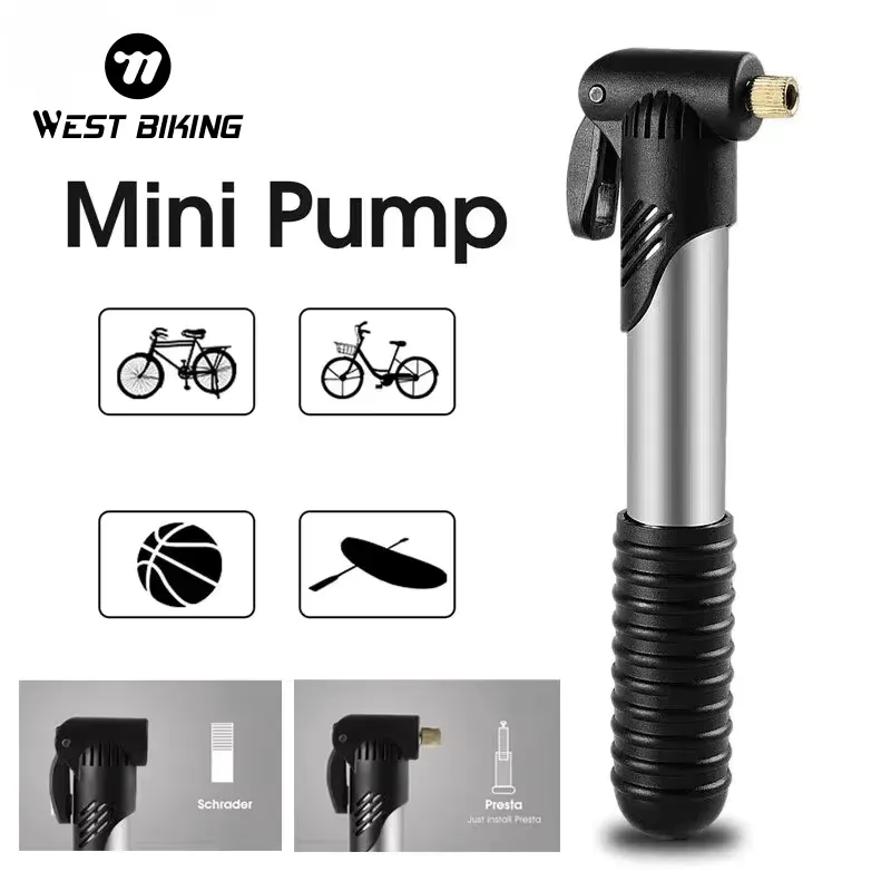 West Biking Mini Bomba Portátil para Bicicleta – Schrader/Presta