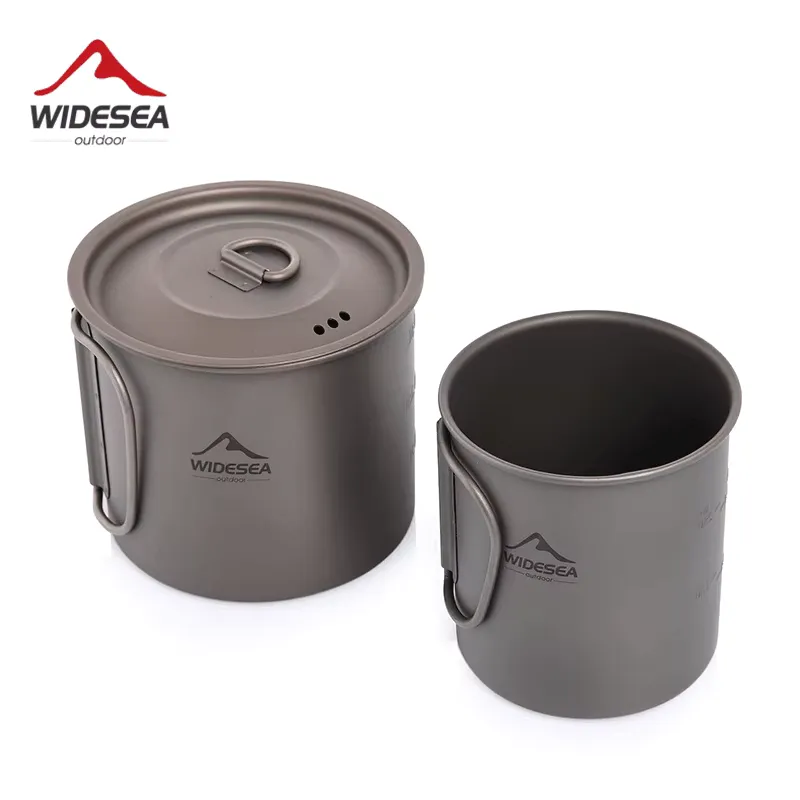 Widesea Caneca de Titânio para Camping e Trilhas