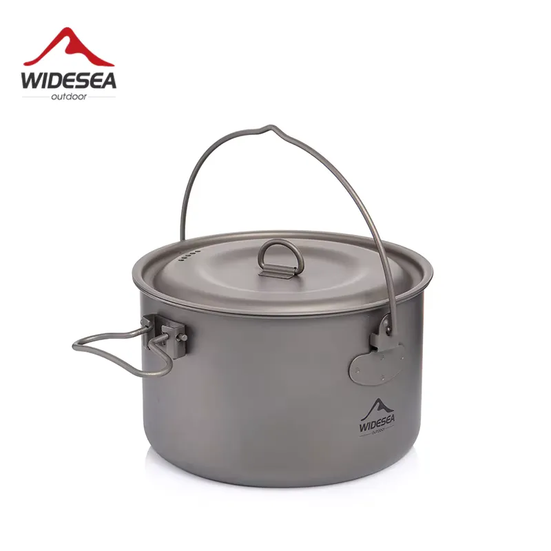 Widesea Conjunto Panelas Titânio Camping e Trilha