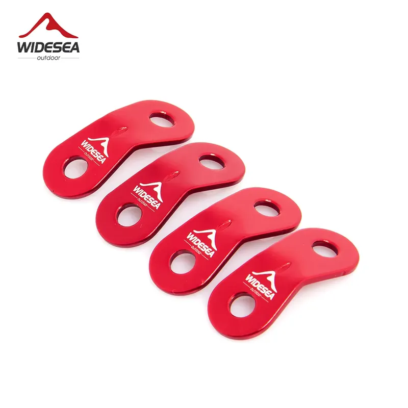 Widesea Fivela Corda Tenda - Kit 4 Peças Alumínio