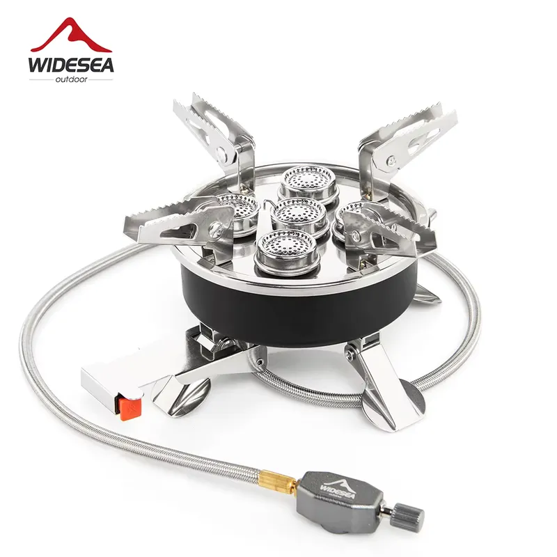Widesea Fogão a Gás Portátil 8800W 5 em 1 para Camping