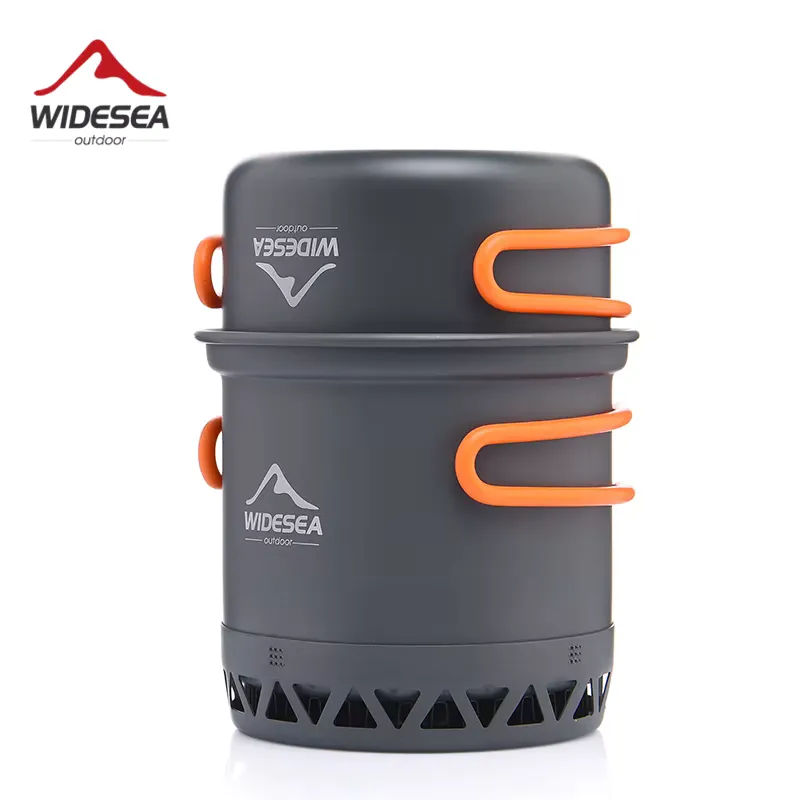 Widesea Kit Panelas Camping 1.3L e 2.3L com Talheres