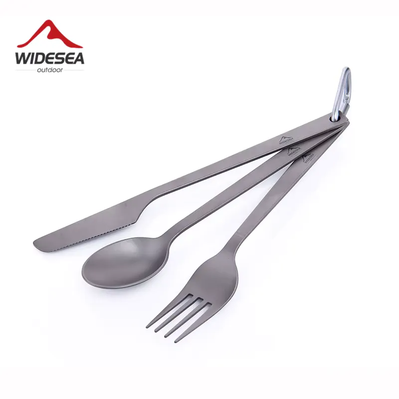 Widesea Talheres Titânio Ultraleve 50g - Camping e Viagem