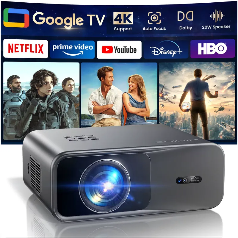 WIMIUS Projetor 4K 1200 ANSI com Google TV e Laser