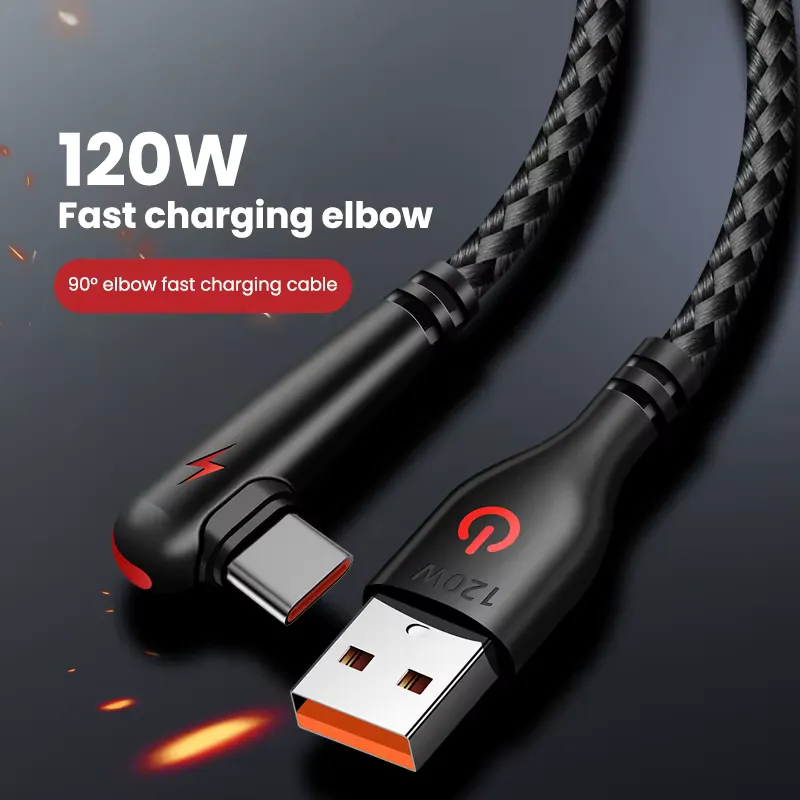 Xiaomi Cabo USB-C 120W Carregamento Rápido Cotovelo 90°